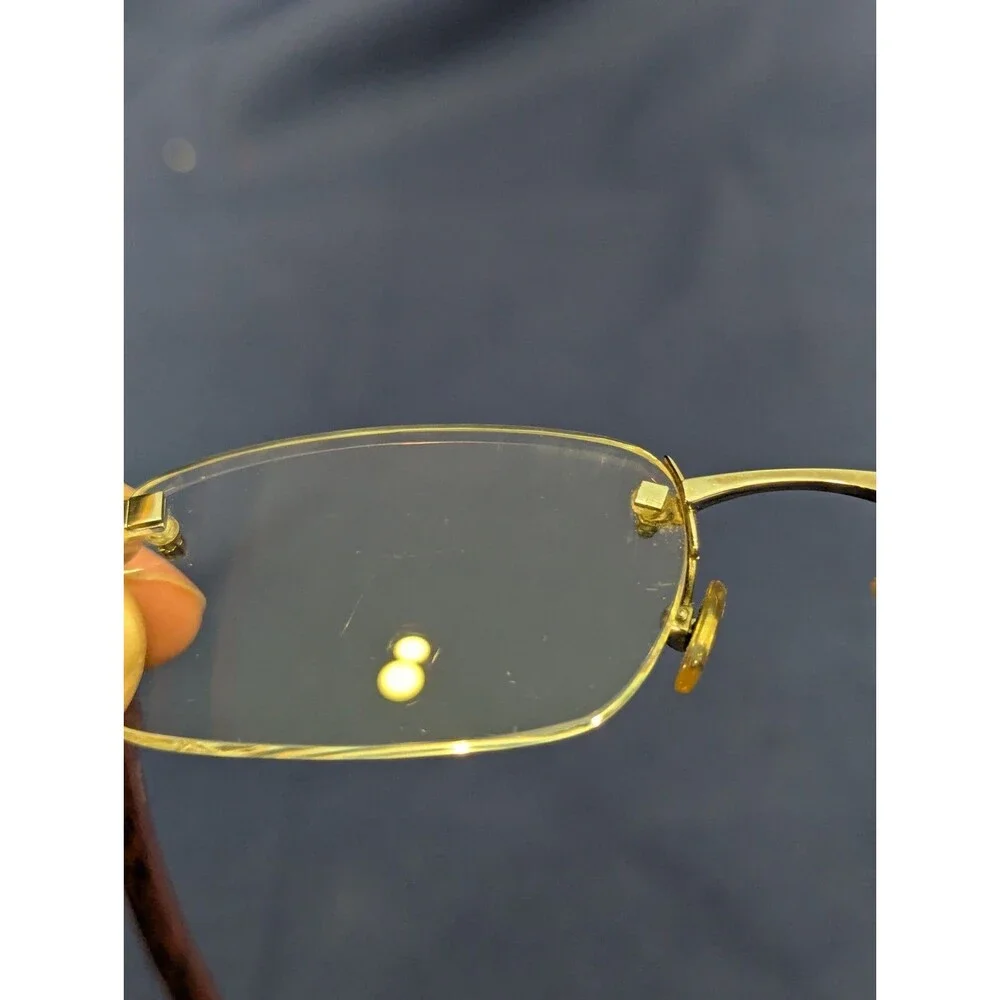 Cartier C Decor Rimless Bubinga Wood 140b Uncut Gems Vintage
